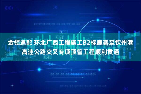 金领速配 环北广西工程施工B2标鹿寨至钦州港高速公路交叉专项顶管工程顺利贯通